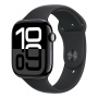 Купить apple watch series 10, 46 мм корпус из алюминия цвета «jet black», ремешок sport band размера m/l цвета «black» с доставкой