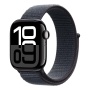 Купить apple watch series 10, 42 мм корпус из алюминия цвета «jet black», ремешок sport loop цвета «ink» с доставкой