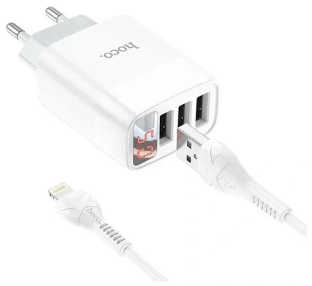 Купить сзу hoco c93a 20w 3 разъема с доставкой