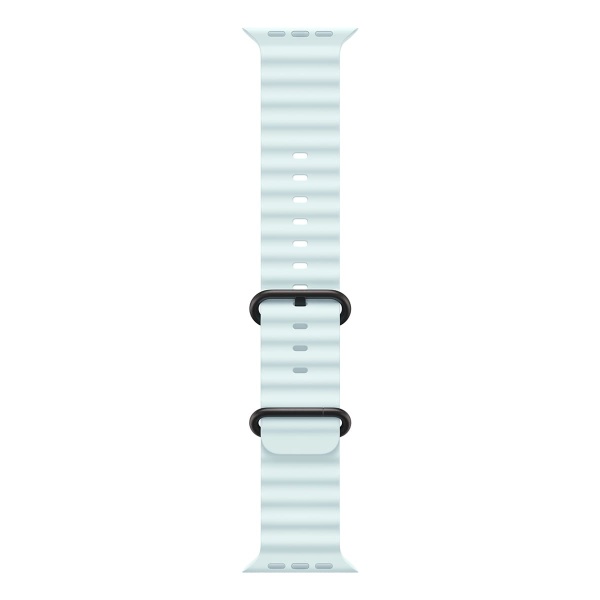 Купить apple watch ultra 2 (2024), 49 мм корпус из титана цвета «black», ремешок ocean band цвета «ice blue» с доставкой
