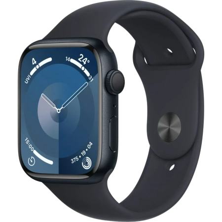 Купить apple watch series 9 41 мм корпус из алюминия цвета темная ночь спортивный ремешок цвета темная ночь с доставкой