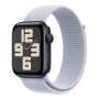 Купить apple watch se (2024), 44 мм корпус из алюминия цвета «midnight», ремешок sport loop цвета «blue cloud» с доставкой
