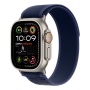 Купить apple watch ultra 2 (2024), 49 мм корпус из титана цвета «natural», ремешок trail loop размера s/m цвета «blue» с доставкой