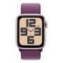 Купить apple watch se (2024), 40 мм корпус из алюминия цвета «starlight», ремешок sport loop цвета «plum» с доставкой