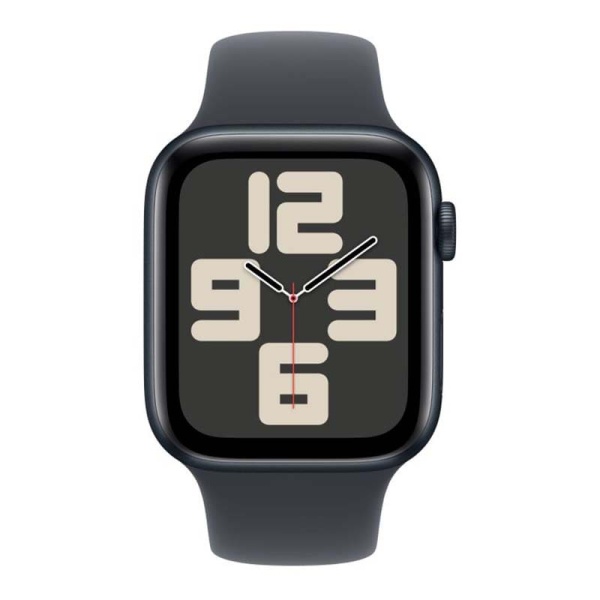 Купить apple watch se (2024), 44 мм корпус из алюминия цвета «midnight», ремешок sport band размера s/m цвета «midnight» с доставкой