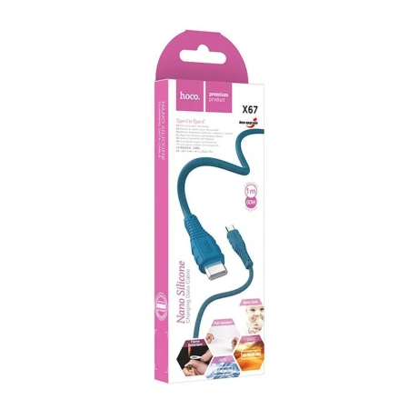 Купить кабель type-c type-c hoco x67 60w 1m силикон с доставкой