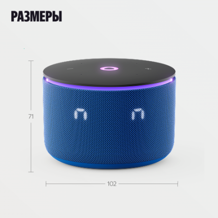 Купить умная колонка яндекс станция мини 3 про с алисой, zigbee, синий, 18 вт в Самаре