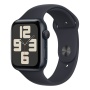 Купить apple watch se (2023), 44 мм корпус из алюминия цвета «midnight», спортивный ремешок «midnight» с доставкой