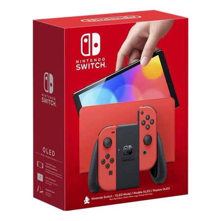 Купить игровая консоль nintendo switch oled 64gb mario red edition красный с доставкой