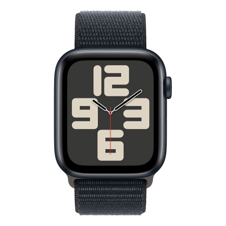 Купить apple watch se (2023), 44 мм корпус из алюминия цвета «midnight», ремешок sport loop цвета «midnight» с доставкой