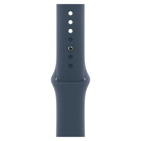 Купить apple watch series 9 41мм корпус из алюминия серебристого цвета спортивный ремешок синего цвета с доставкой