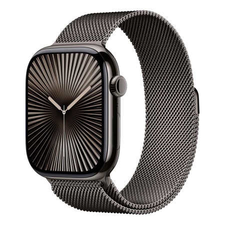 Купить apple watch series 10, 46 мм корпус из титана цвета «slate», ремешок milanese loop цвета «slate» с доставкой