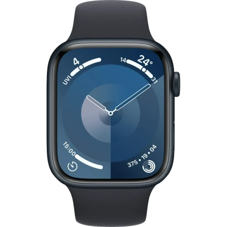 Купить apple watch series 9 41 мм корпус из алюминия цвета темная ночь спортивный ремешок цвета темная ночь с доставкой