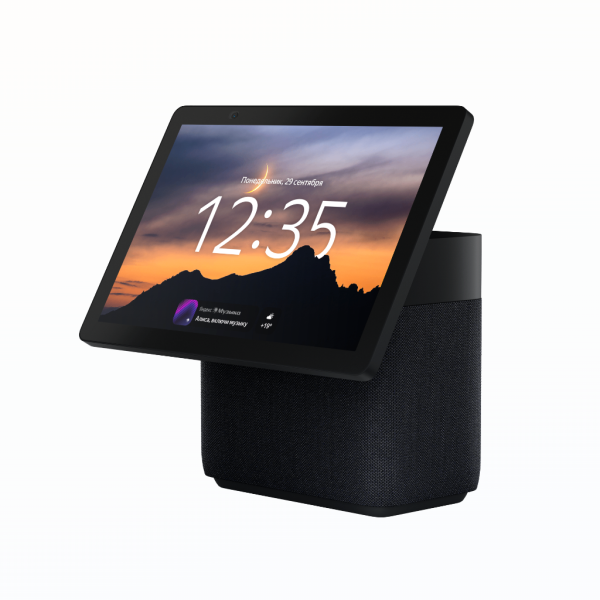 Умная колонка Яндекс Станция Дуо Макс с Алисой, с Zigbee, чёрный, 60Вт