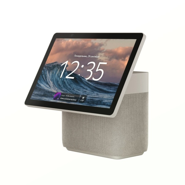 Умная колонка Яндекс Станция Дуо Макс с Алисой, с Zigbee, бежевый, 60Вт