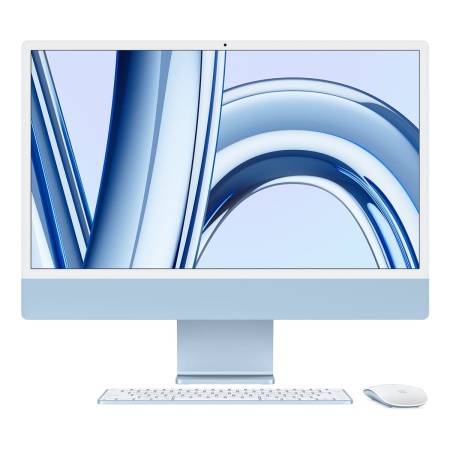 Купить apple imac 24" (m3, 8c cpu, 10c gpu, 2023) retina 4,5k, 8 гб, 512 гб (mqrr3) синий с доставкой