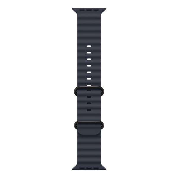 Купить apple watch ultra 2 (2024), 49 мм корпус из титана цвета «black», ремешок ocean band цвета «navy» с доставкой