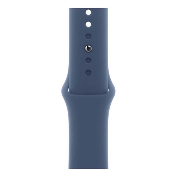 Купить apple watch se (2024), 40 мм корпус из алюминия цвета «silver», ремешок sport band размера m/l цвета «denim» с доставкой