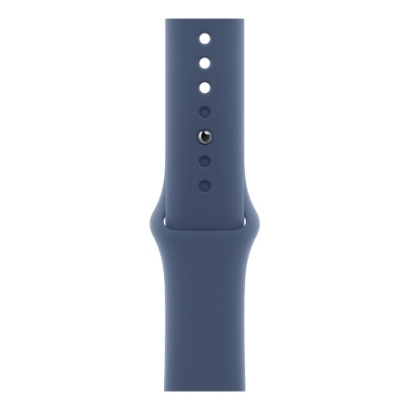 Купить apple watch series 10, 46 мм корпус из алюминия цвета «silver», ремешок sport band размера m/l цвета «denim» с доставкой