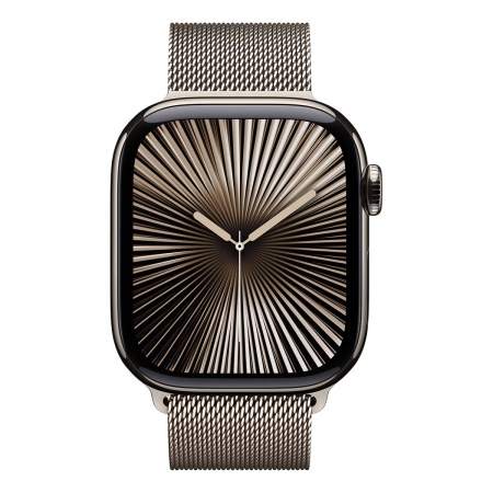 Купить apple watch series 10, 42 мм корпус из титана цвета «natural», ремешок milanese loop цвета «natural» с доставкой
