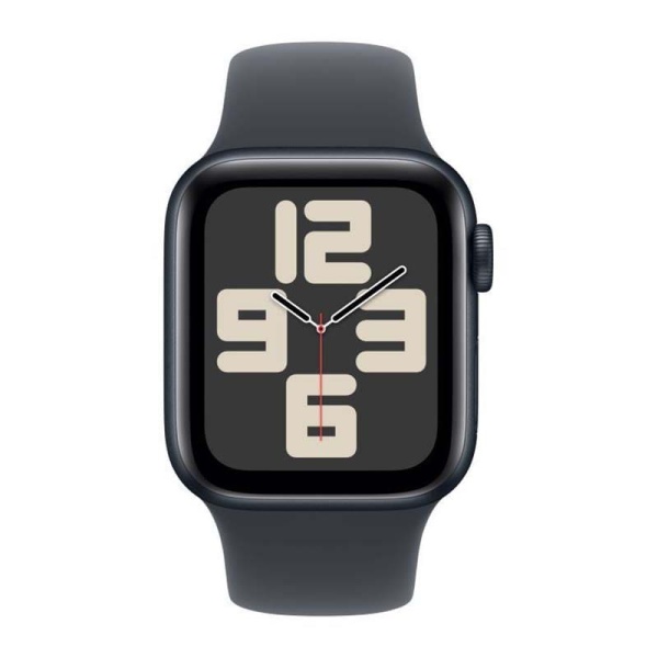 Купить apple watch se (2024), 40 мм корпус из алюминия цвета «midnight», ремешок sport band размера m/l цвета «midnight» с доставкой