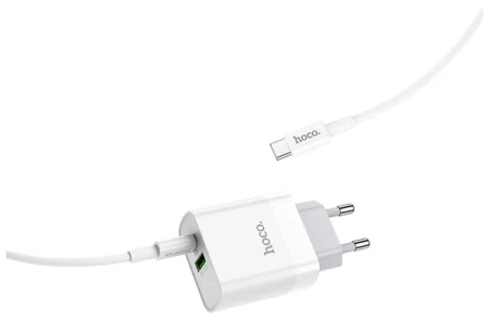 Купить сзу hoco c80a plus 20w 2 разъема usb / type-c с доставкой