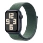 Купить apple watch se (2024), 40 мм корпус из алюминия цвета «midnight», ремешок sport loop цвета «lake green» с доставкой