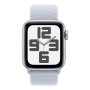 Купить apple watch se (2024), 40 мм корпус из алюминия цвета «silver», ремешок sport loop цвета «blue cloud» с доставкой