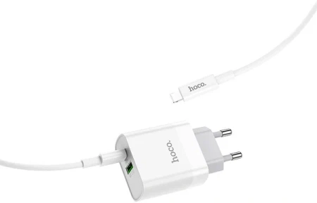 Купить комплект сзу borofone c80a 20w 2 разъема usb/type-c + кабель type-c lightning с доставкой