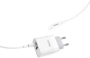 Купить комплект сзу borofone c80a 20w 2 разъема usb/type-c + кабель type-c lightning с доставкой