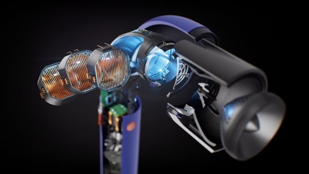 Фен Dyson Supersonic R Pro HD18 (Global) Vinca Blue/Topaz Orange, синий/оранжевый
