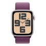 Купить apple watch se (2024), 44 мм корпус из алюминия цвета «starlight», ремешок sport loop цвета «plum» с доставкой