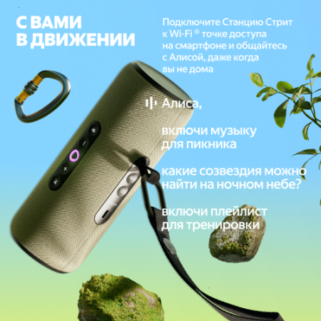 Купить умная портативная колонка яндекс станция стрит с алисой, фиолетовый, 30вт в Самаре