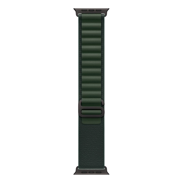 Купить apple watch ultra 2 (2024), 49 мм корпус из титана цвета «black», ремешок alpine loop размера l цвета «dark green» с доставкой