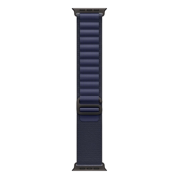 Купить apple watch ultra 2 (2024), 49 мм корпус из титана цвета «black», ремешок alpine loop размера s цвета «navy» с доставкой