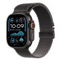 Купить apple watch ultra 2 (2024), 49 мм корпус из титана цвета «black», ремешок titanium milanese loop размера s цвета «black» с доставкой