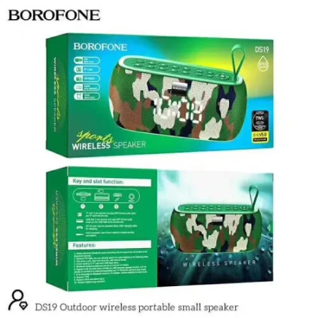 Беспроводная Колонка Borofone DS19 + Часы + Будильник