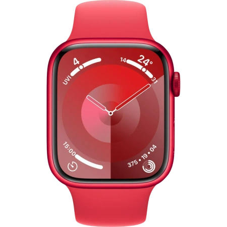 Купить apple watch series 9 41 мм корпус из алюминия цвета (product) red спортивный ремешок красного цвета с доставкой