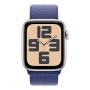 Купить apple watch se (2024), 44 мм корпус из алюминия цвета «starlight», ремешок sport loop цвета «ultramarine» с доставкой