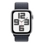 Купить apple watch se (2024), 44 мм корпус из алюминия цвета «silver», ремешок sport loop цвета «ink» с доставкой
