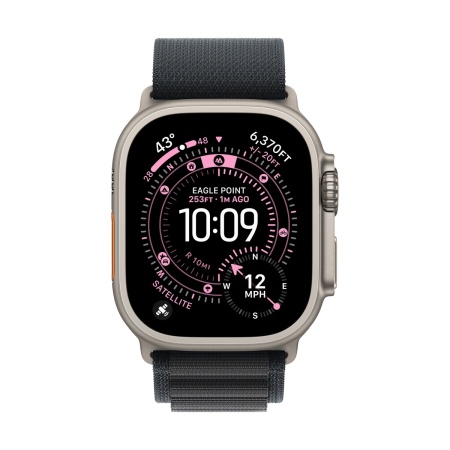 Купить apple watch ultra 3 (2025), 49 мм корпус из титана цвета «natural», ремешок alpine loop размера s цвета «black» с доставкой