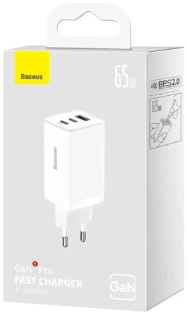 СЗУ Baseus Gun 5 Pro 65W 3 разъема USB / 2 Type-C